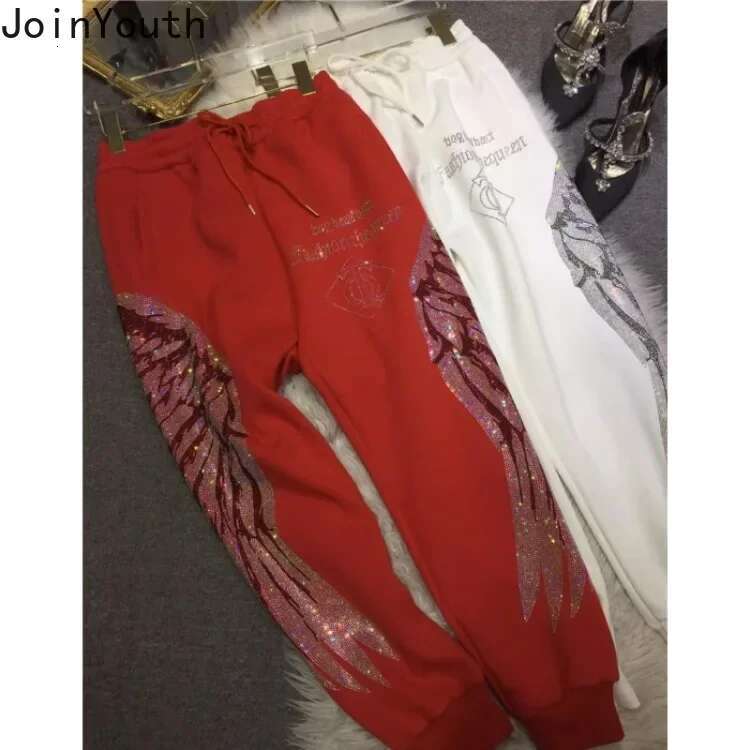2025 New Bottoms Streetwear Harem Pants for Women Diamond Wing Casual Korean Pantalon Femme Harajuku Chic Joggers Y2k Trousers