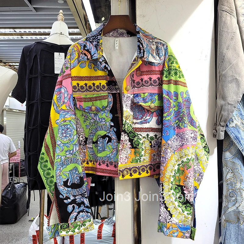 Harajuku Jeans Jackets for Womens 2025 Ropa Mujer Streetwear Fashion Print Outwear Y2k Tops Casual Korean Denim Cropped Coats