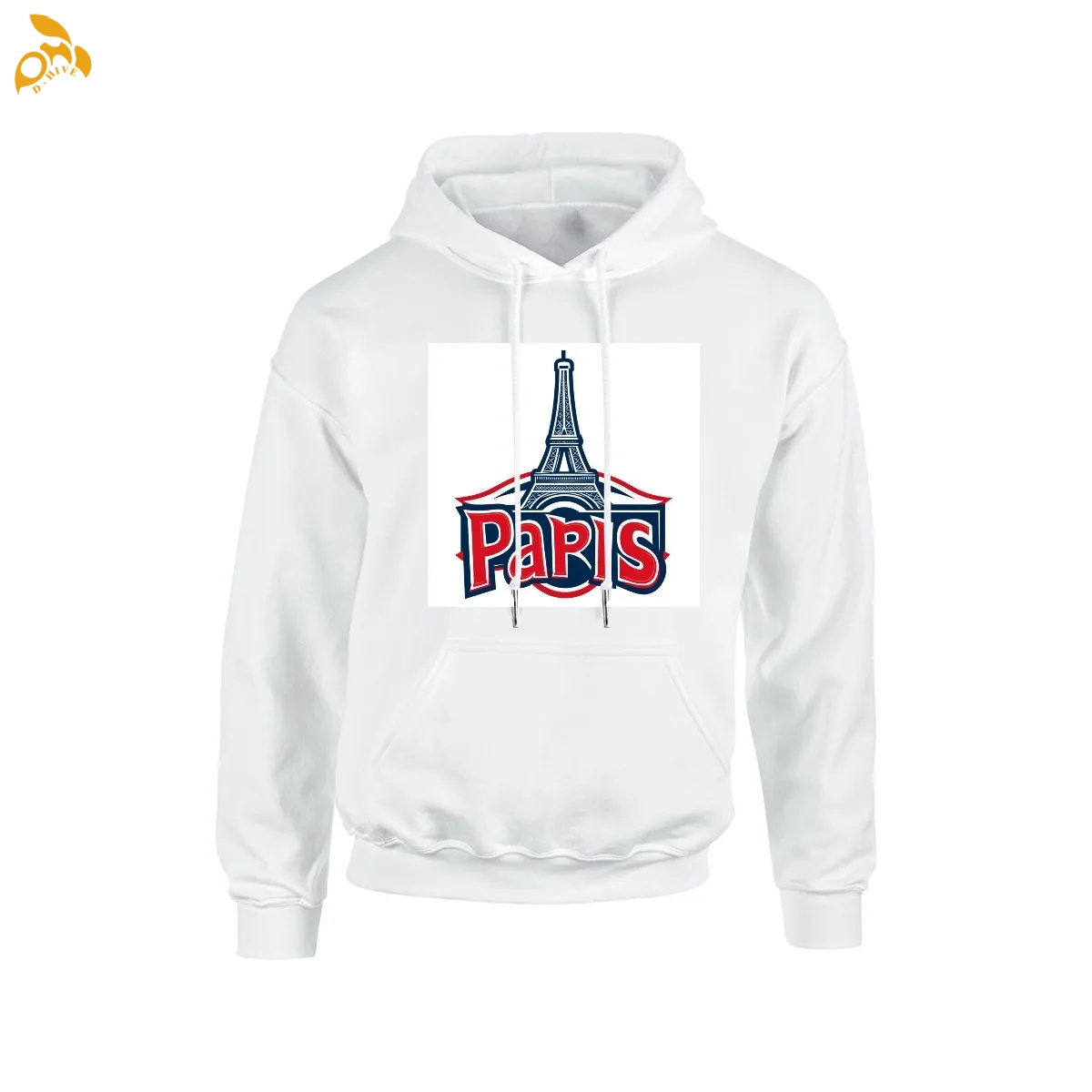 free shipping of customized trendy Ladies' polyester cotton hooded pocket sweatshirt is suitable for 260GSM with exquisite patterns from US