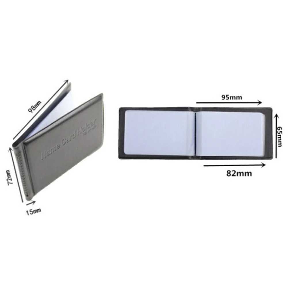 40 Cards PU Leather Business Card Holder Card Wallet Men Women Black ID Holder Book Case Wallet For s HOT Z250621