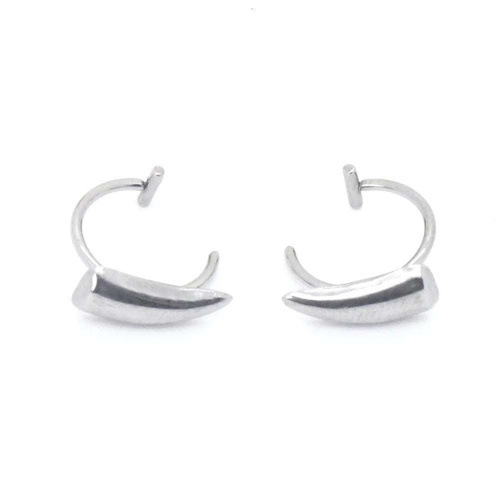 Fashion Tusk lip Stud Free Piercing Smooth Crescent Lip Clip Unisex Men Women Trend Personality Lip Ring Jewelry 250617