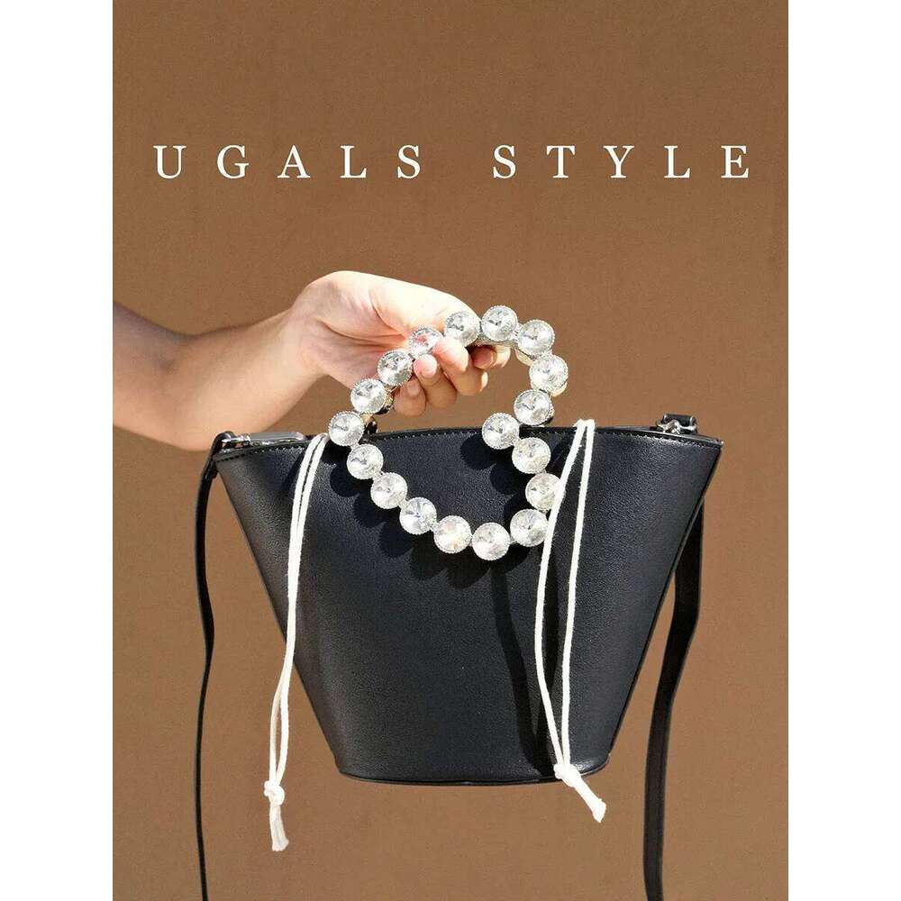 Designer Bag Women Bucket Bag Solid Leather Dia Handle Ladies Crossbody Bags Flower Shape Clutch Handbags Purses