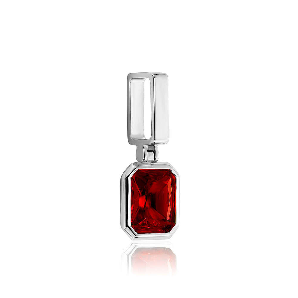 Colorful Solid Large Zircon Pendant National Trend Jewelry Simple Fashion Necklace for Men and Women Daily Trendy Match Premium