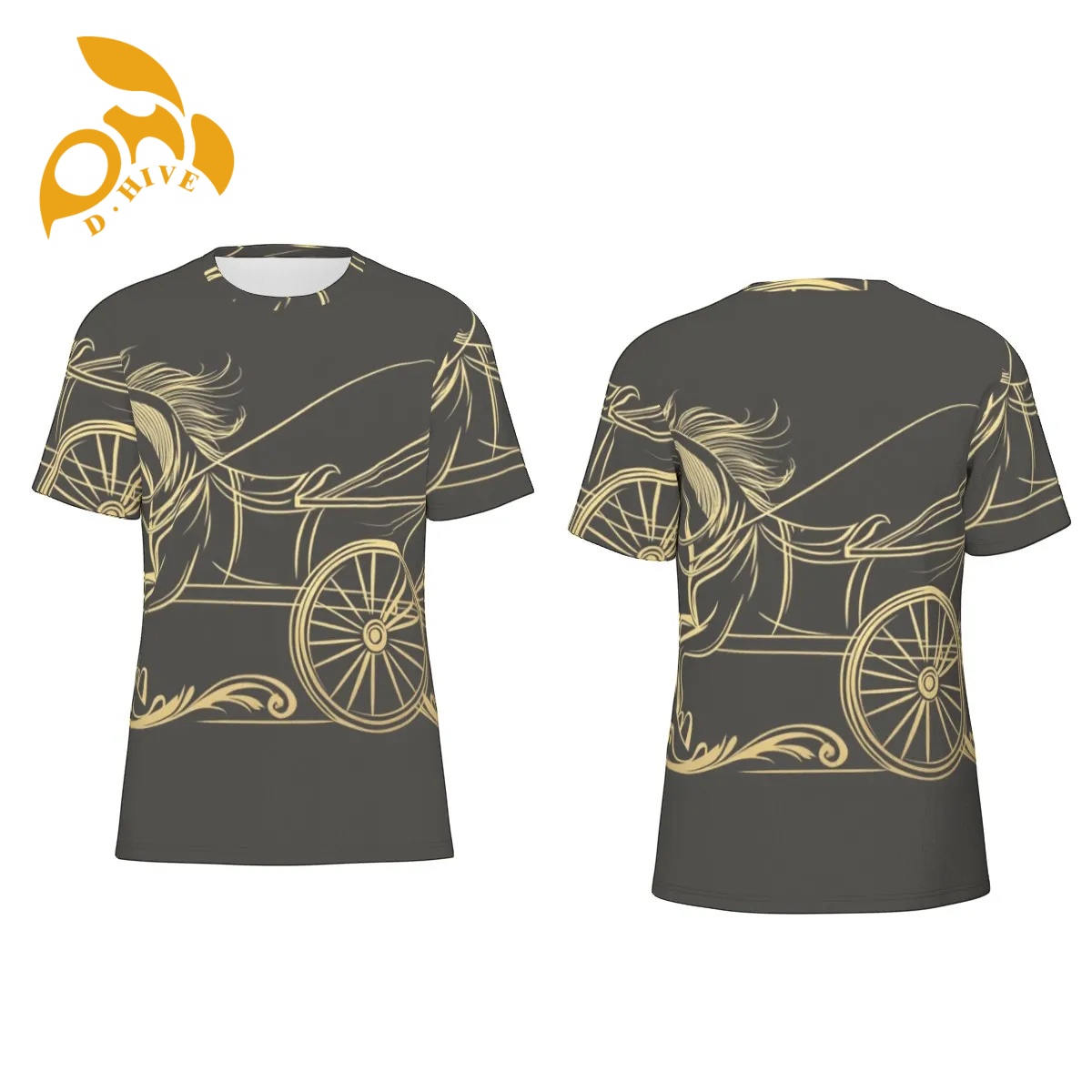 free shipping of customized fashionable All-Over Print Men's O-Neck T-Shirt | 190GSM Cotton | Birdseye with exquisite Round neck High-quality