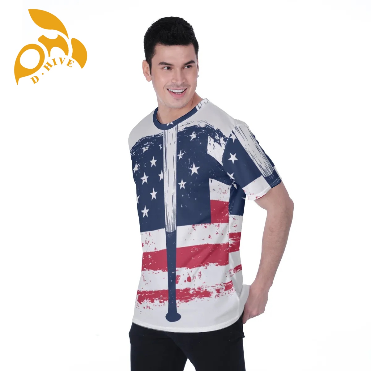 free shipping of customized fashionable All-Over Print Men's T-shirt | Birdseye with exquisite Round neck design High-quality fabric Sports