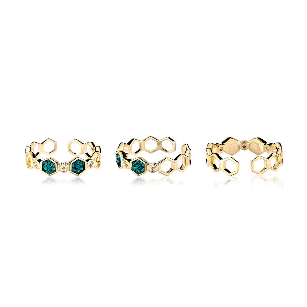 Hip Hop INS Style Cuban Full Diamond Open Index Finger Unisex Simple Fashion Ring