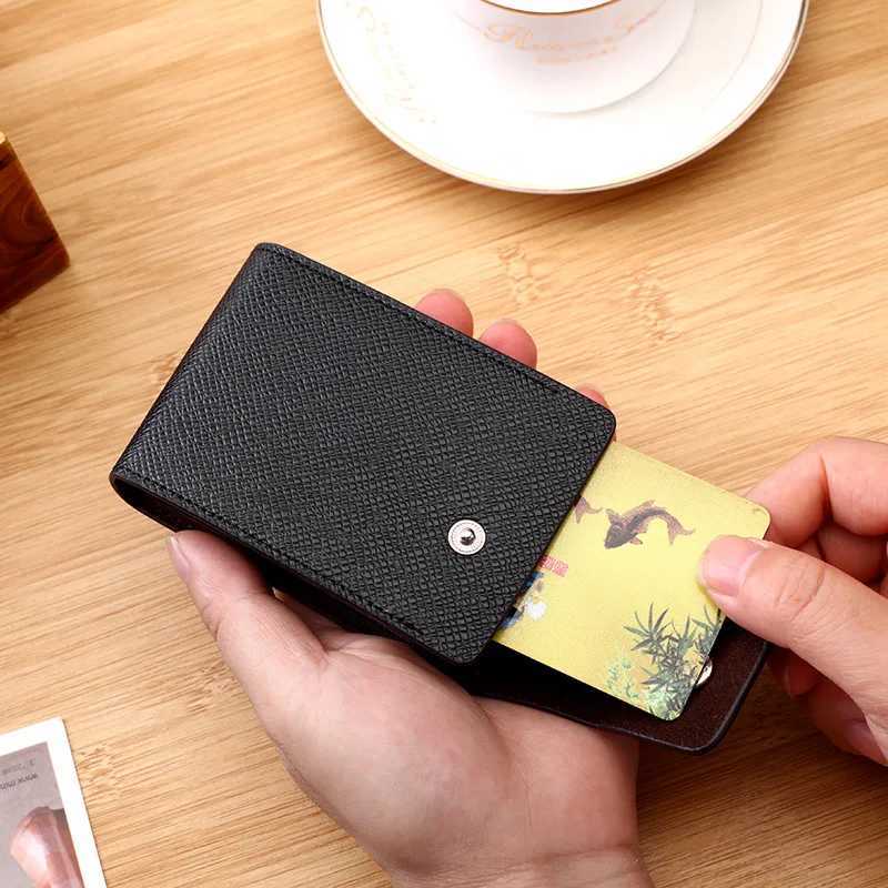 Men Holder Leather Purse for Cards Case Wallet for Credit ID Bank Card Holder Women Cardholder and Coins Wallet Z250621
