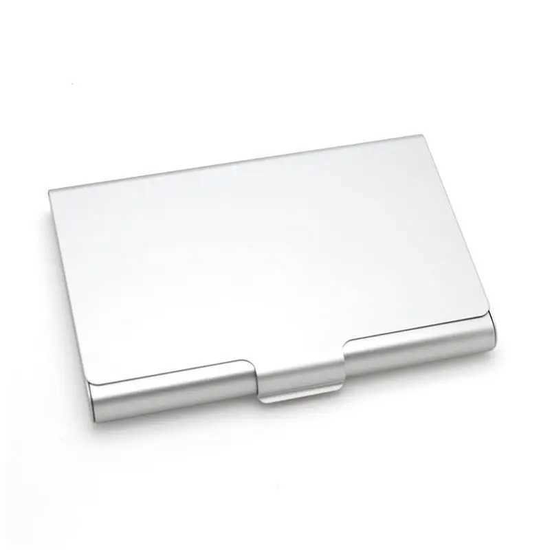 1Pc Men Business Card Case Stainless Steel Aluminum Holder Metal Box Cover Women Credit Business Card Holder Case Z250621