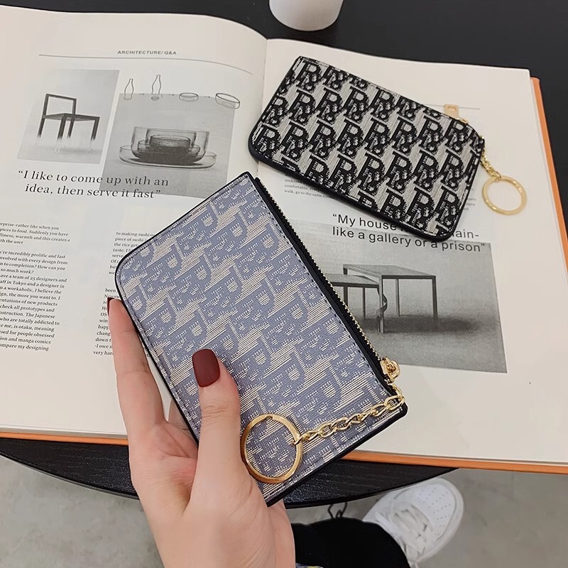 Designer Purses For Women Designer Wallet Wallet Men Travel Uxury Wallet Minimalist Canvas Leather Wallet High Capacity Multiple Card Slots White Blue