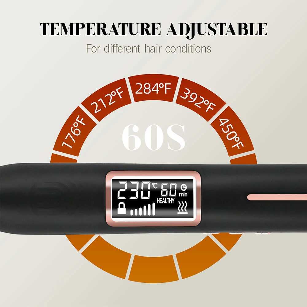 Mini Hair Straightener Curler Titanium Thin Plate Pencil Flat Iron For Short Hair Beard Pixie Cut Salon Styling Tool 100-240VXJ250621