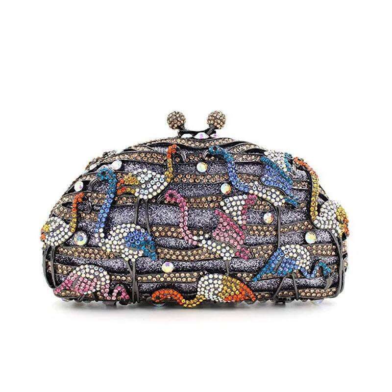 Designer bags XIYUAN Women Crystal Stones Evening bags Blue Party Handbag Wedding clutch Bag Purse Dia Clutches Bags Bridal Handbags