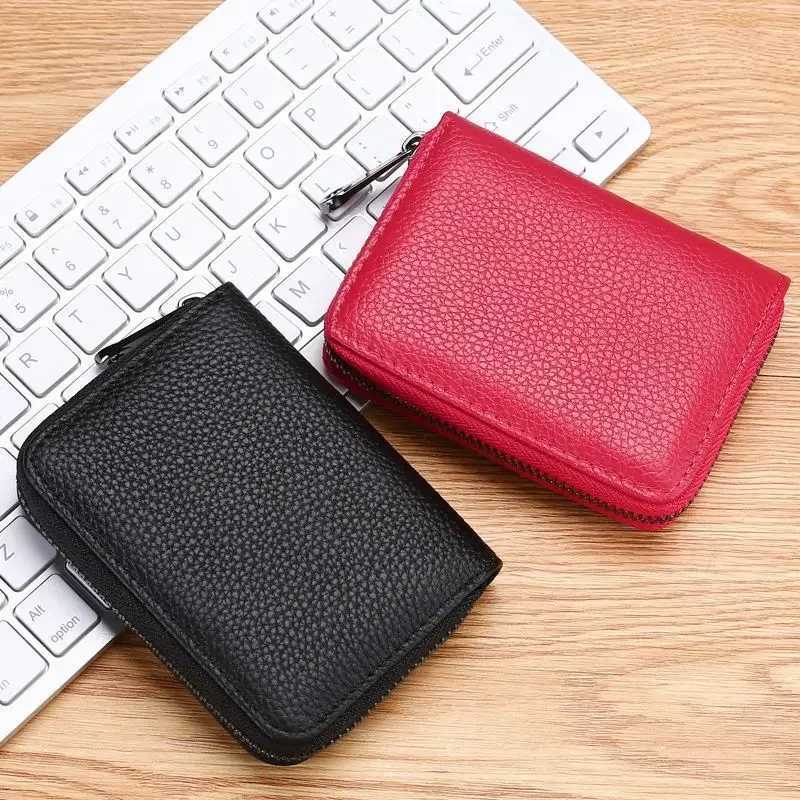 20 Card Slot Cards Holders PU Business Bank Credit Bus ID Card Holder Cover Coin Pouch Men Women Wallets Bag Organizer Z250621