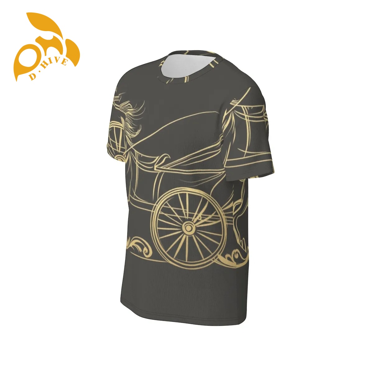 free shipping of customized fashionable All-Over Print Men's O-Neck T-Shirt | 190GSM Cotton | Birdseye with exquisite Round neck High-quality