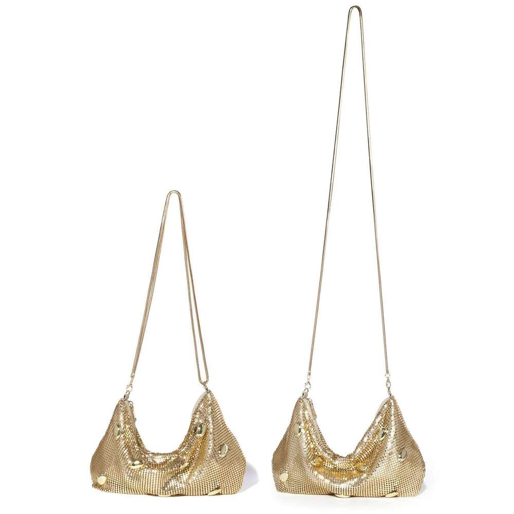 Designer bags Gold Handle Aluminum Alloy Elegant Evening Dress Bag Cross-Body Style Chain Shoulder Handbag For Banquets Woman Purse