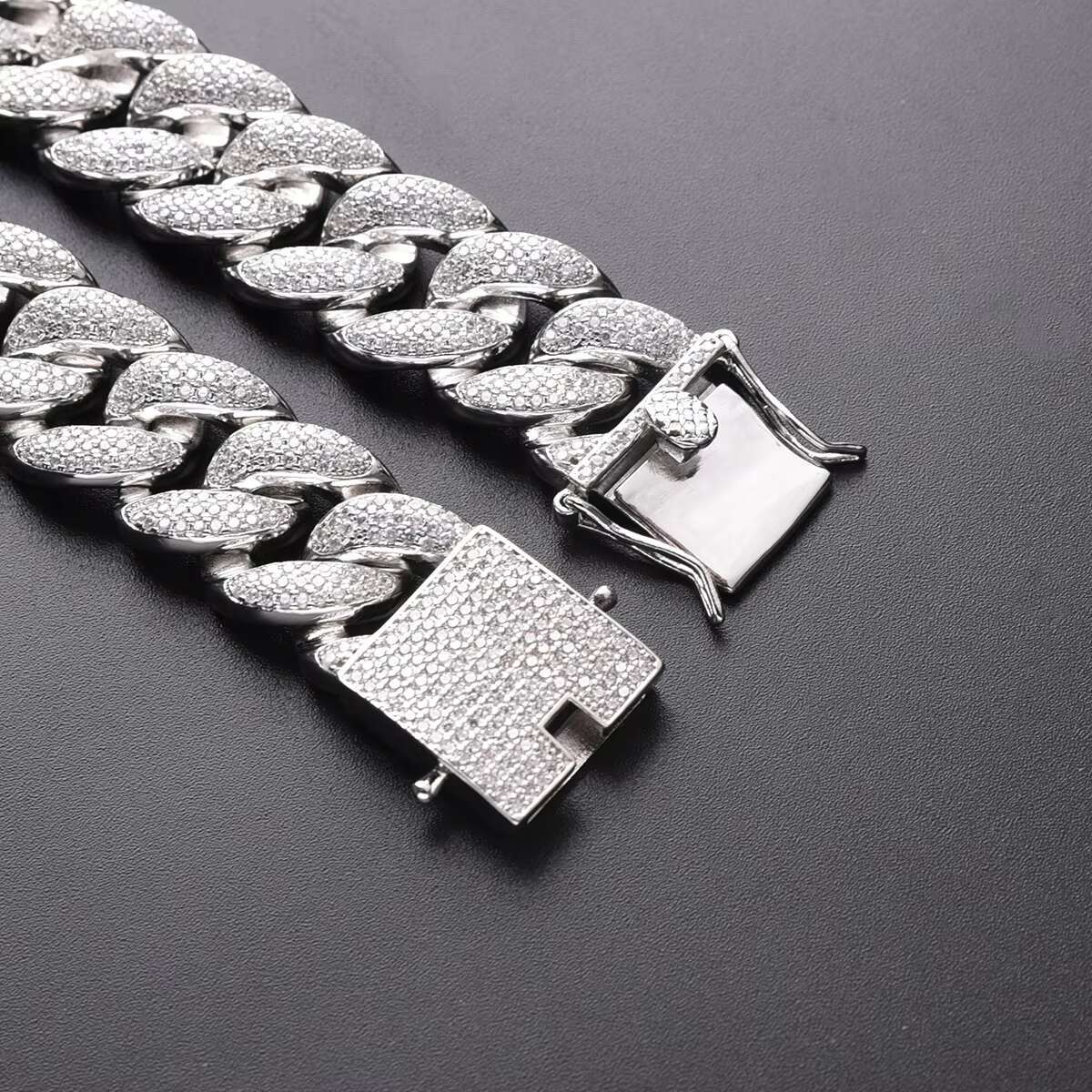 18mm Hot Selling Cuban Chain AAA+CZ Cuban Link Chain Micro Insert Cuban Link Necklace Men Hip Hop Jewelry