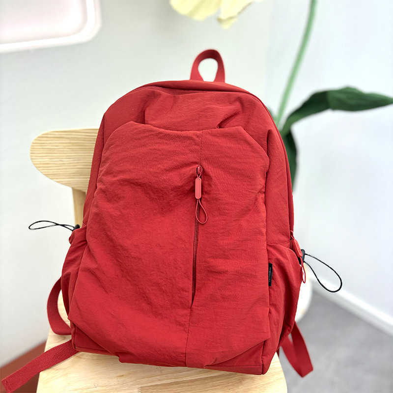 Backpack Simple For Female College Students Baistu Solid Color Lightweight Casual Fashion Travel Laptop Backpack