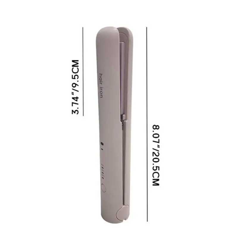Cordless Curling Iron Mini Hair Straightener Iron Straightening Styling Tools Hair Curler Flat Iron Beard StraightenerXJ250621