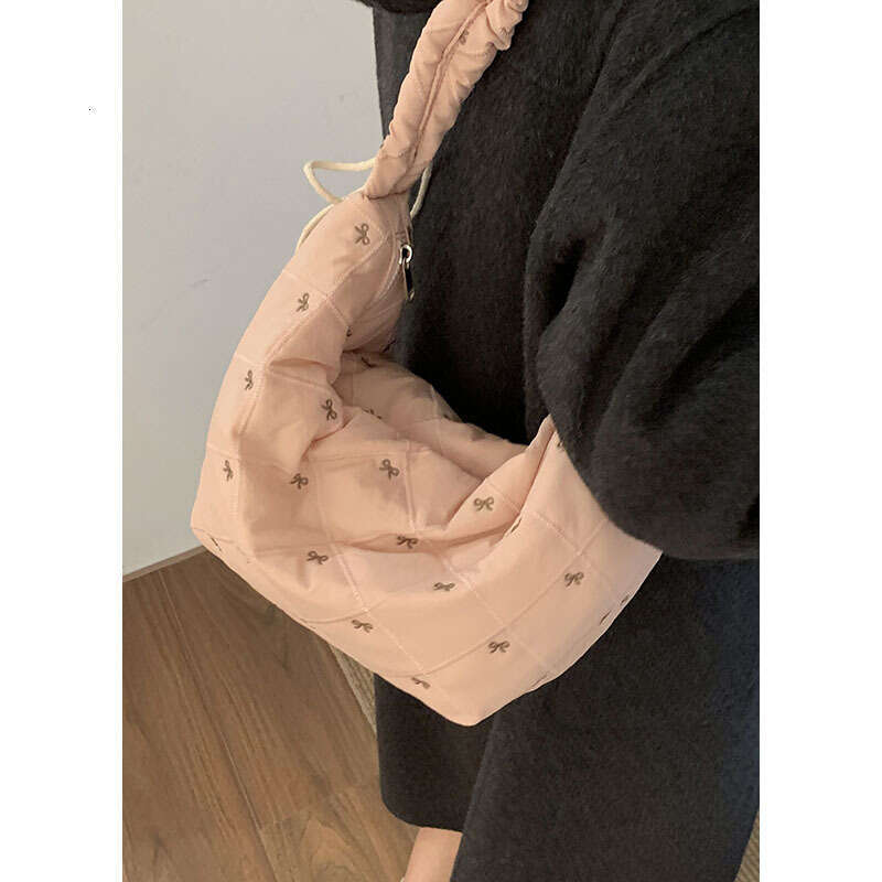 Niche Winter designer bag Down for Women 2024 New Korean Style Nylon Dumpling Versatile Crossbody Shoulder Underarm Bag