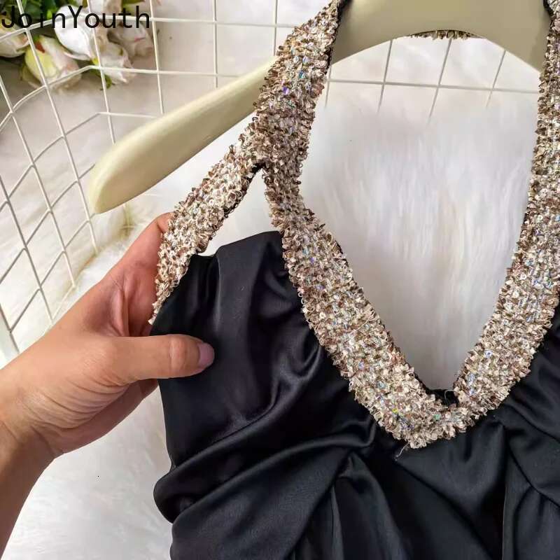 Sexy Tanks for Womens V-neck Backless Slim Waist Tees 2025 Ropa Mujer Summer Tunic Camis Y2k Tops Folds Fashion Korean Vest