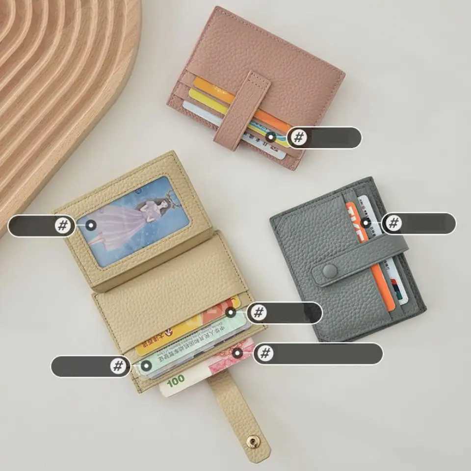 Ultra-Thin Card Bag Leather Holder Women Men Slim Wallet Small Coin Purse Bank ID Card Case Package Pouch Card Cover Z250621