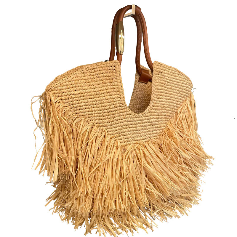 Free shipping designer bag Blogger Style Fashionable Straw Bag 2025 New Tassel Woven Bag Handbag Shoulder Bag Tote Bag Women Bag Personality