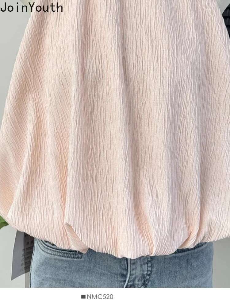 Pink Vest Crop Top Chic Womens Clothing Sleeveless Loose Summer Camis 2025 Ropa Mujer O-neck Floral Folds Sexy Korean Tanks