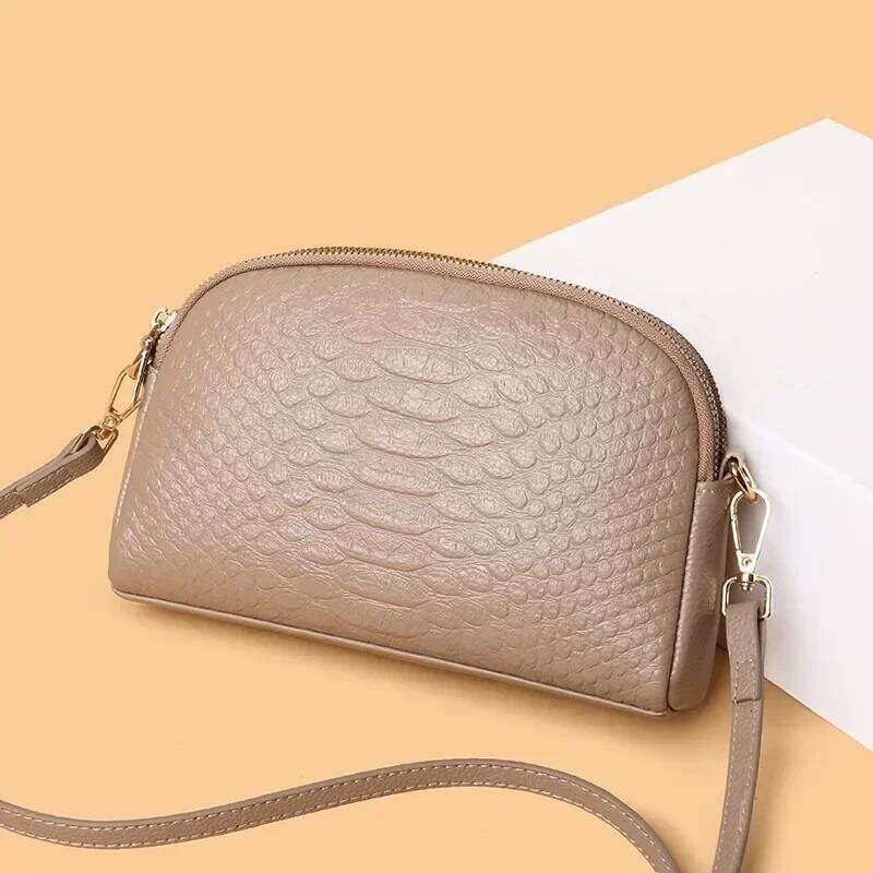 Fashion 100%Genuine Crossbody Sac Simple Women's Designer Handbag High Quality Cow Leather Small Shoulder Messenger Bag