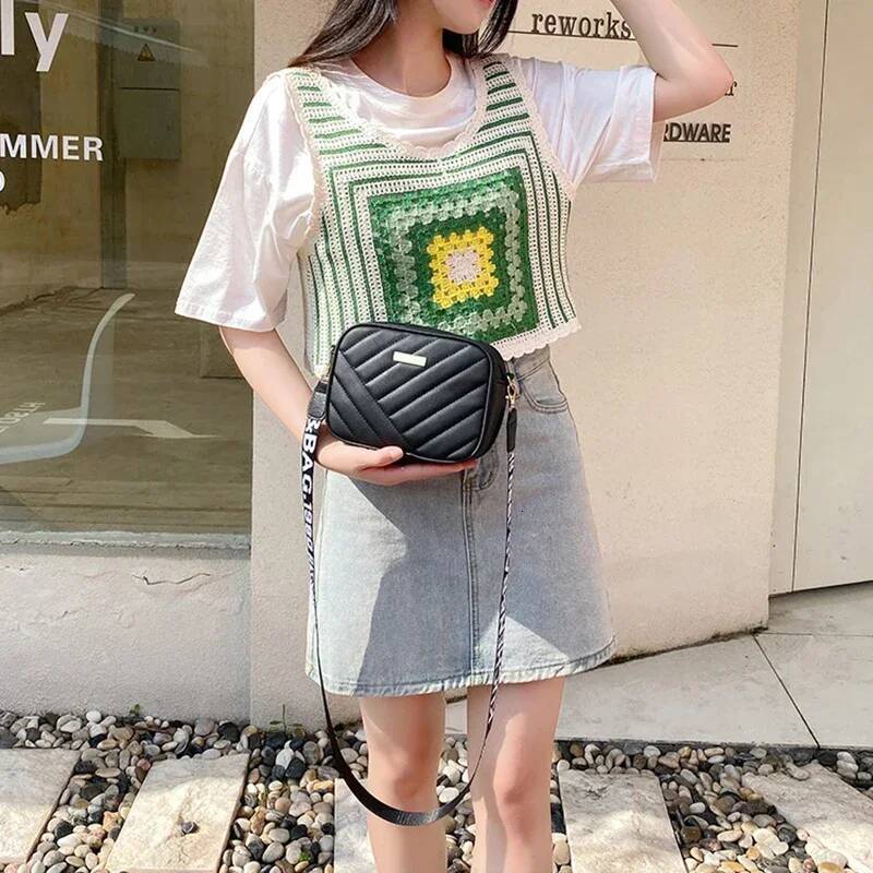 DHGM Fashion Women's Small Crossbody PU Leather Messenger Bags Zipper Handbags Designer Purse Summer Travel Bag for Female