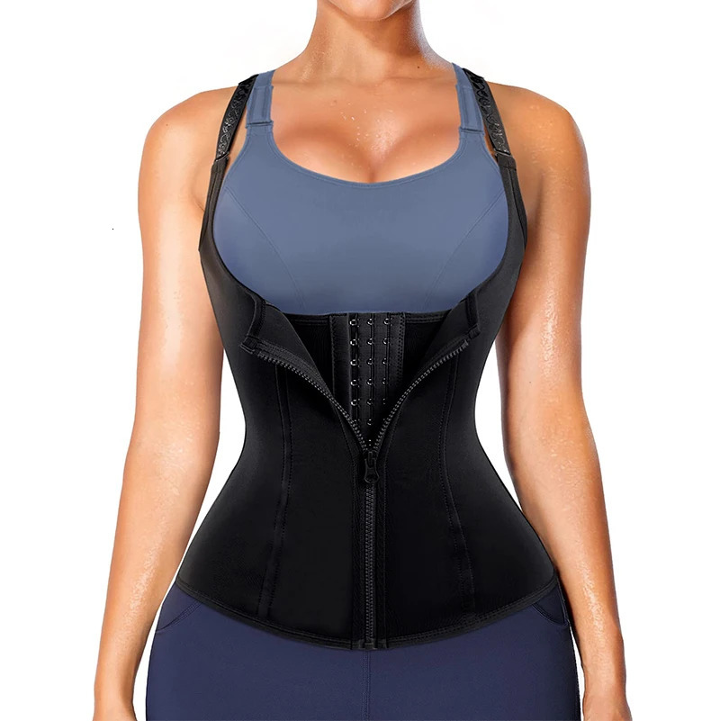 Corsets for Women Waist Trainer Zipper Vest Sports Girdle Tummy Control Body Shaper Cincher Workout Tank Top Loss Weigth Slim 250617