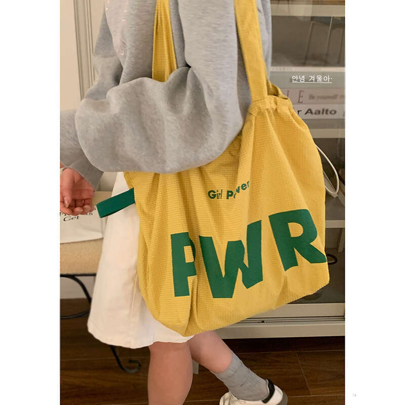 designer bag Korean Style Casual Nylon Lazy Tote for Women 2025 Letter Shoulder Large Capacity Canvas Bag