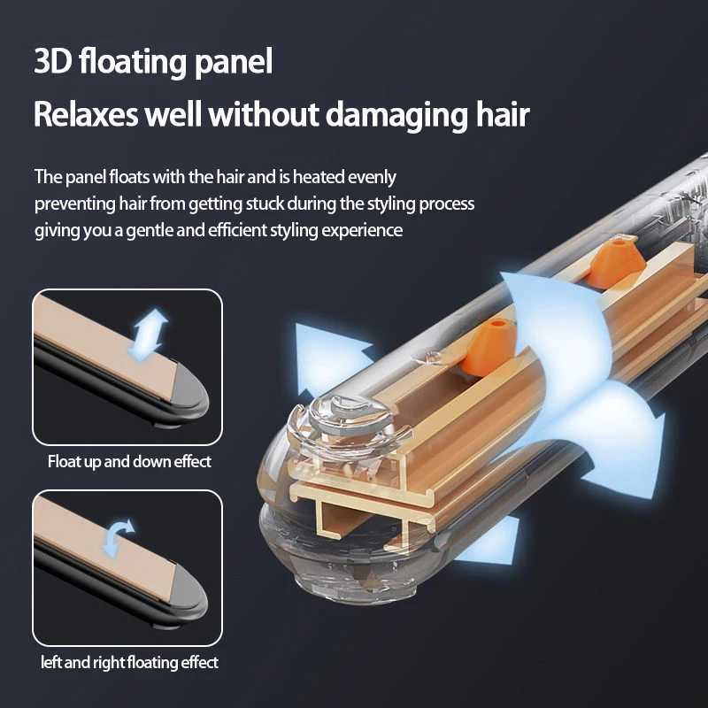 High Quality 2-In-1 Straightener And Curler With 10s Rapid Heating Suitable For Various Types Of Men And Womens Hair TypesXJ250621