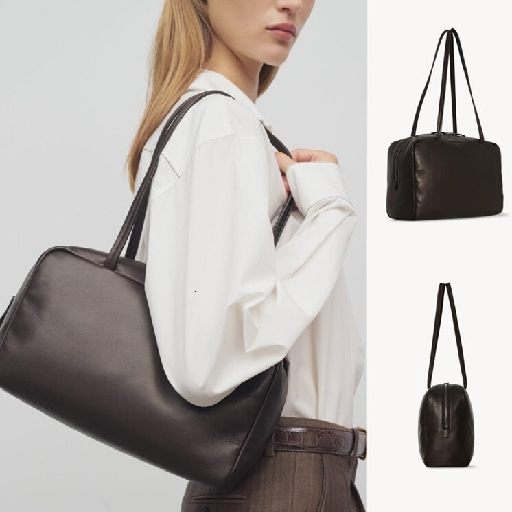 2025 Spring/Summer New Large Capacity Cowhide Bowling Bag Astra Bowling Boston Bag