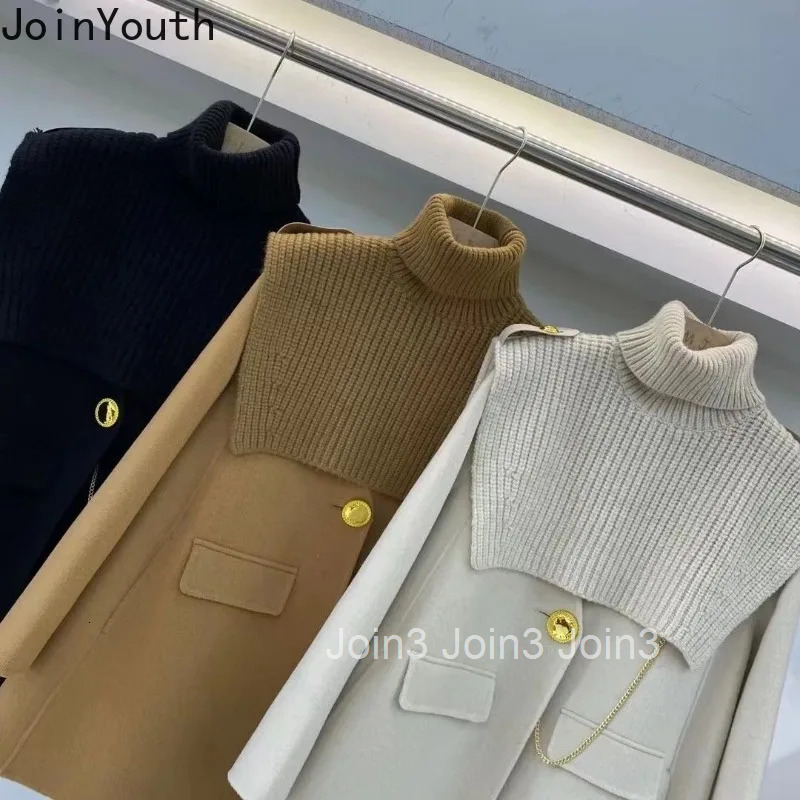 Winter Clothes Winter Fashion Jackets for Women Patchwork Knitted Casual Fashion Korean Coat Y2k Tops Ropa Mujer