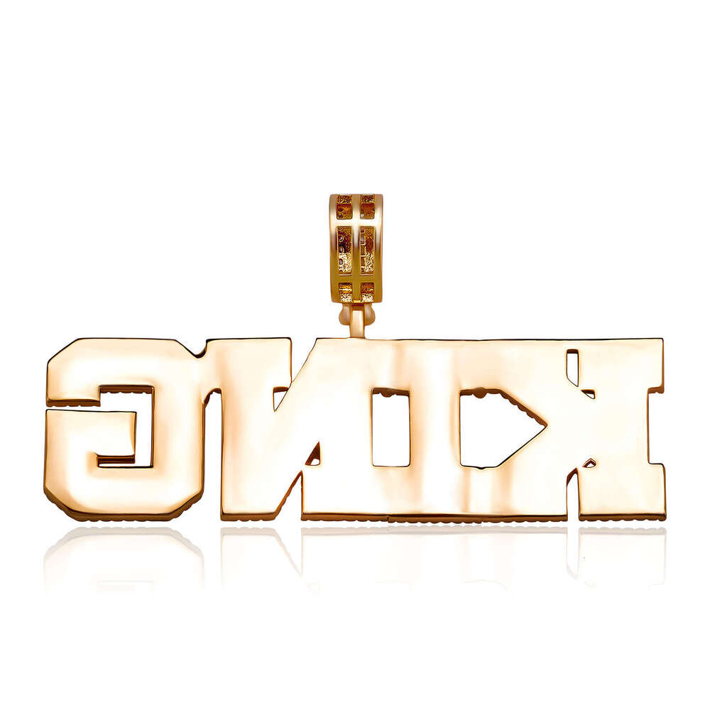 Jin Ao 2023 New Hip-Hop Full Zircon Bold Letter Splicing DIY Unisex Couple Pendant Necklace Trend