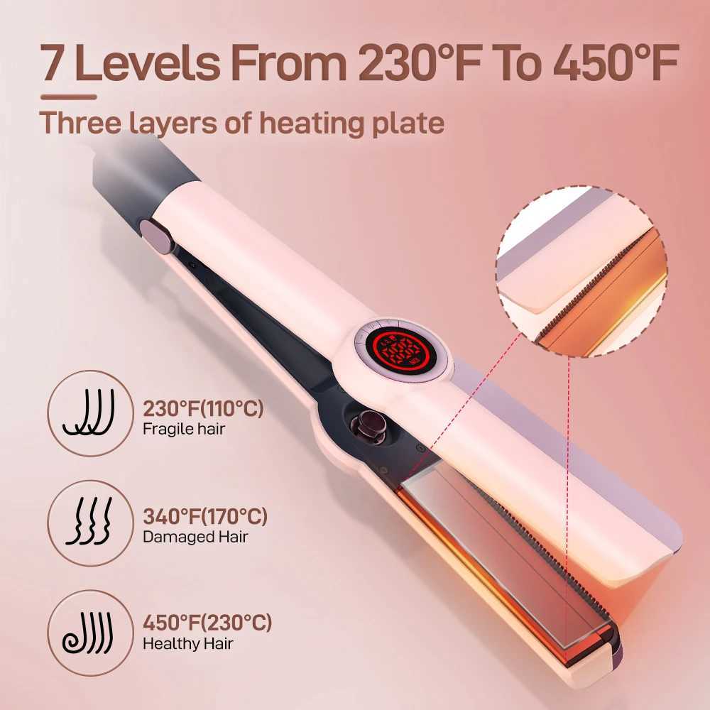 Ceramic hair straightener iron professional salon hair straightener and curling iron negative ion hair care infrared giftsXJ250621
