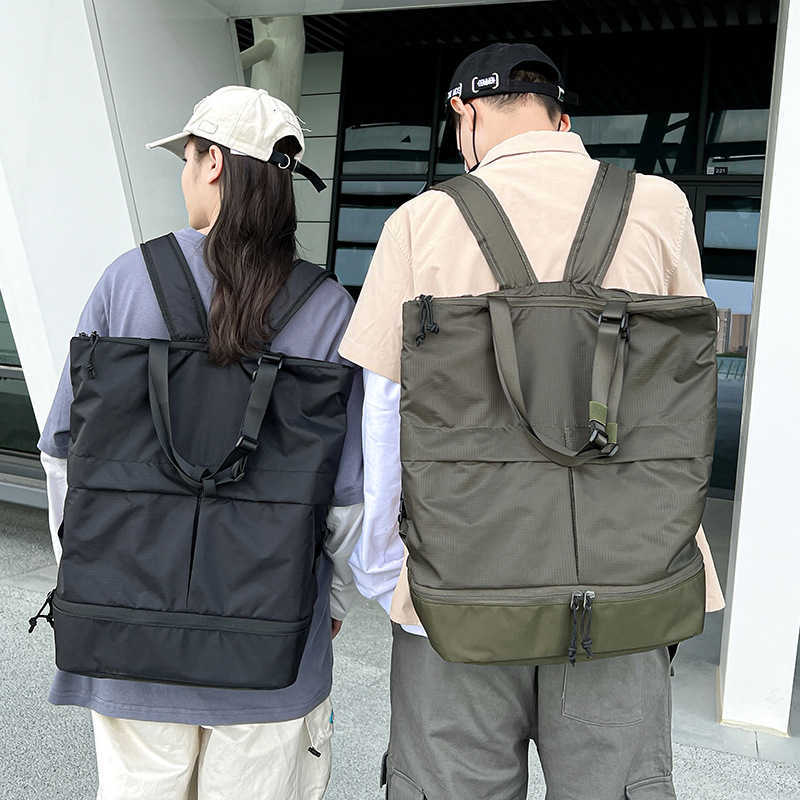 Backpack Unisex Handbag Single Shoulder Tote Bag Large Capacity Water Resistant Nylon Printed Backpack