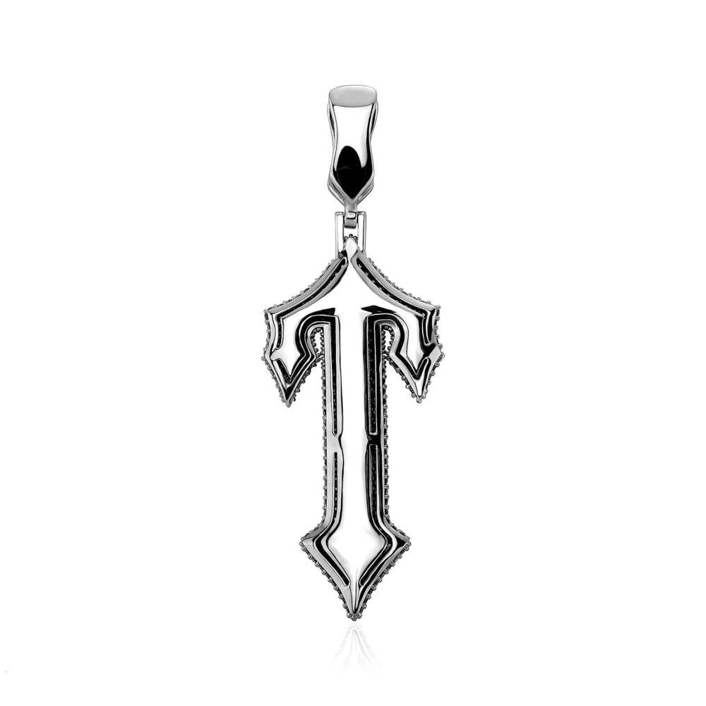 Jin Ao New Hip-Hop Cross Pendant with Zircon Inlay Trendy Rap Style Wearable Tennis Cuban Chain