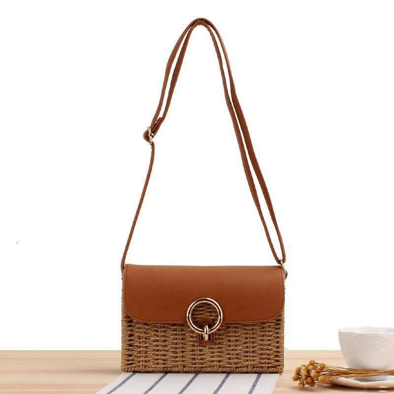 Designer bag New Arrival Summer Vacation Shoulder Girls Casual Leather Handbags for Woman Straw Woven Crossbody Bags
