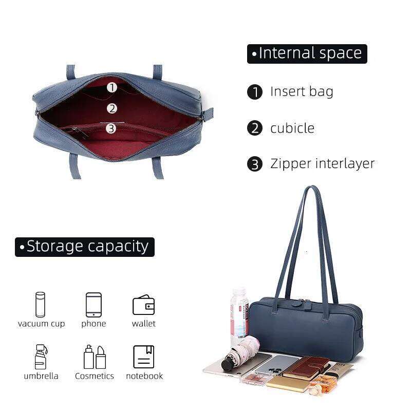 Layer Cowhide Ladies Rectangular Handbag Top Hand Genuine Leather Elegant One Shoulder Pillow Underarm Bag 2025 New