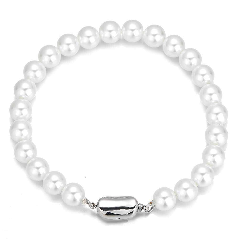 Hip Hop New 8mm Pearl Jewelry Light Niche Design Personality Women's Bracelet Accessories e96c