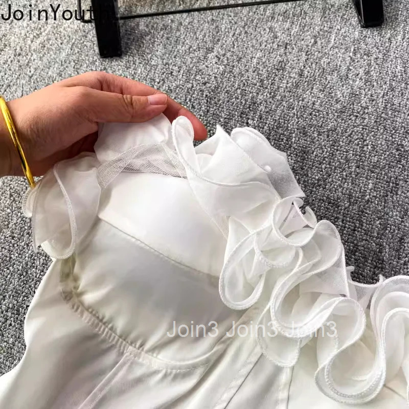 3D Flower Strapless Vest Sexy White Tees Women Clothing 2025 Temperament Tunic Camis Ropa Mujer Backless Summer Tanks Crop Tops