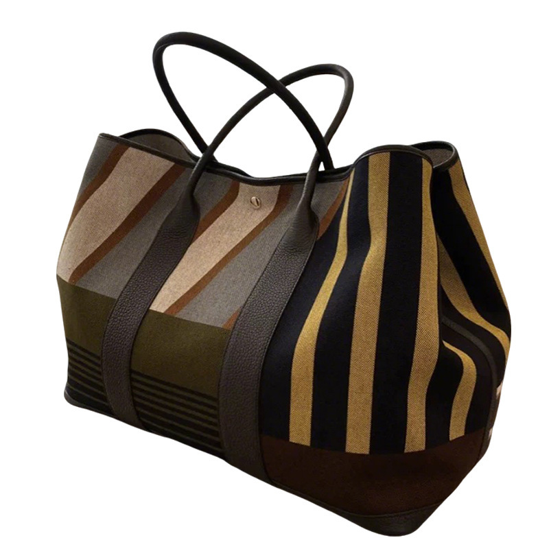 Free shipping designer bag 2025 Spring Summer New Fashion Versatile European and American Style Striped Garden Bag Handbag Tote Bag Large Capacity Wom