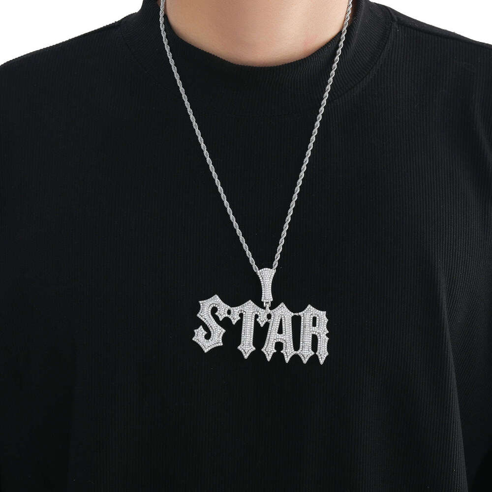 Hip Hop Burr Private Letter Necklace DIY Splicing Combination Pendant Accessories a7ca