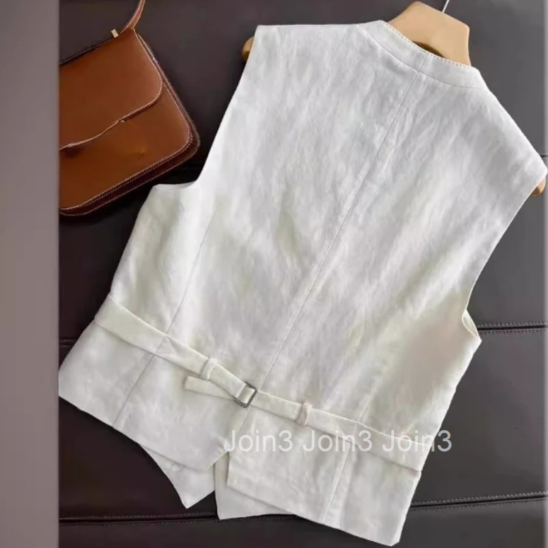 Streetwear Casual Women Clothing Chic Pants Outfits Two Piece Sets Cotton Linen Vest Coat Vintage Wide Leg Pants Suit Korean Set