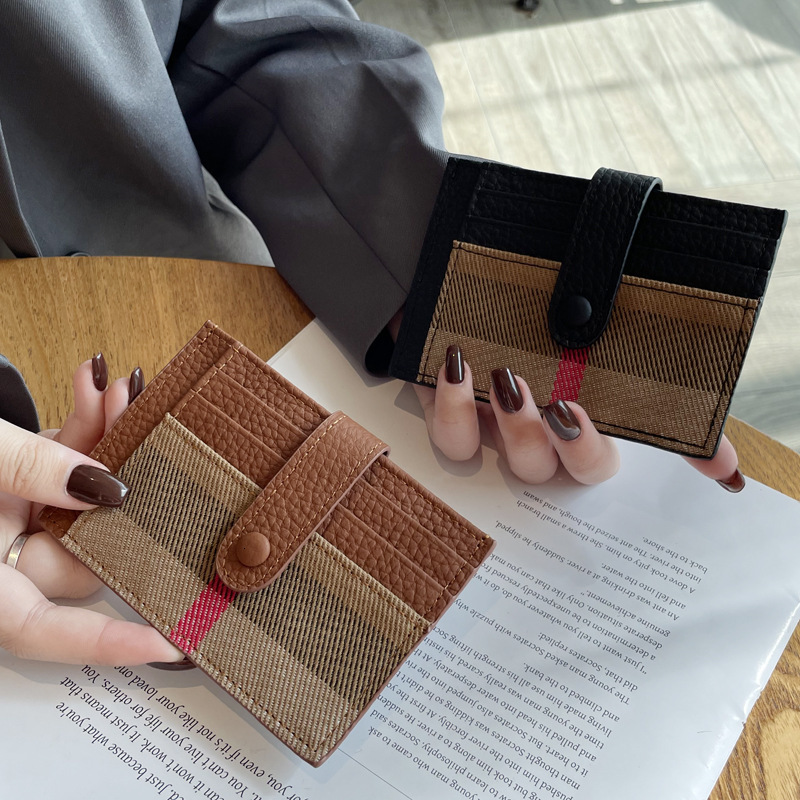 Free Shipping Women's One-piece Card Holder Designer Ultra-thin Mini Exquisite High-end 2025 New Genuine Leather Fashionable Premium Wallet