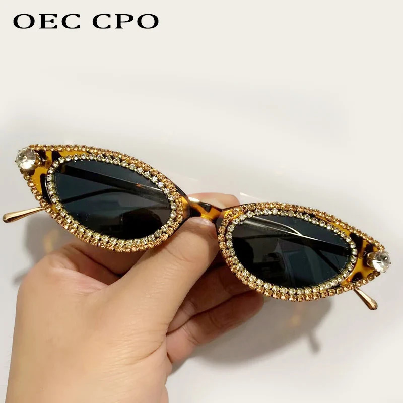 Unique Diamond Fashion Sunglasse Rhinestone Cat Eye Eyewear Female Trend Small Frame Ladies Sun Glasses UV400 250617