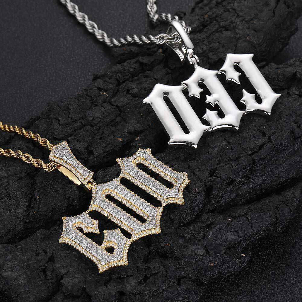 Hip Hop Burr Zircon Trendy Brand Custom DIY Spliced Letter Pendant Necklace 2ab7