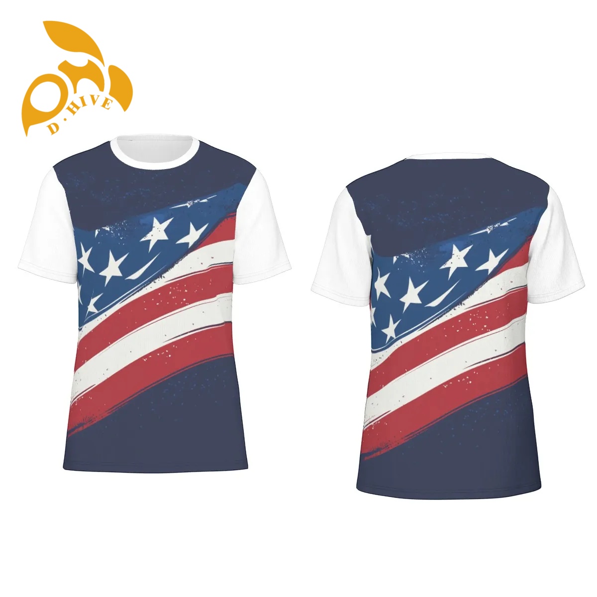 free shipping of customized fashionable All-Over Print Men's O-Neck T-Shirt | 190GSM Cotton | Birdseye with exquisite Round neck High-quality des