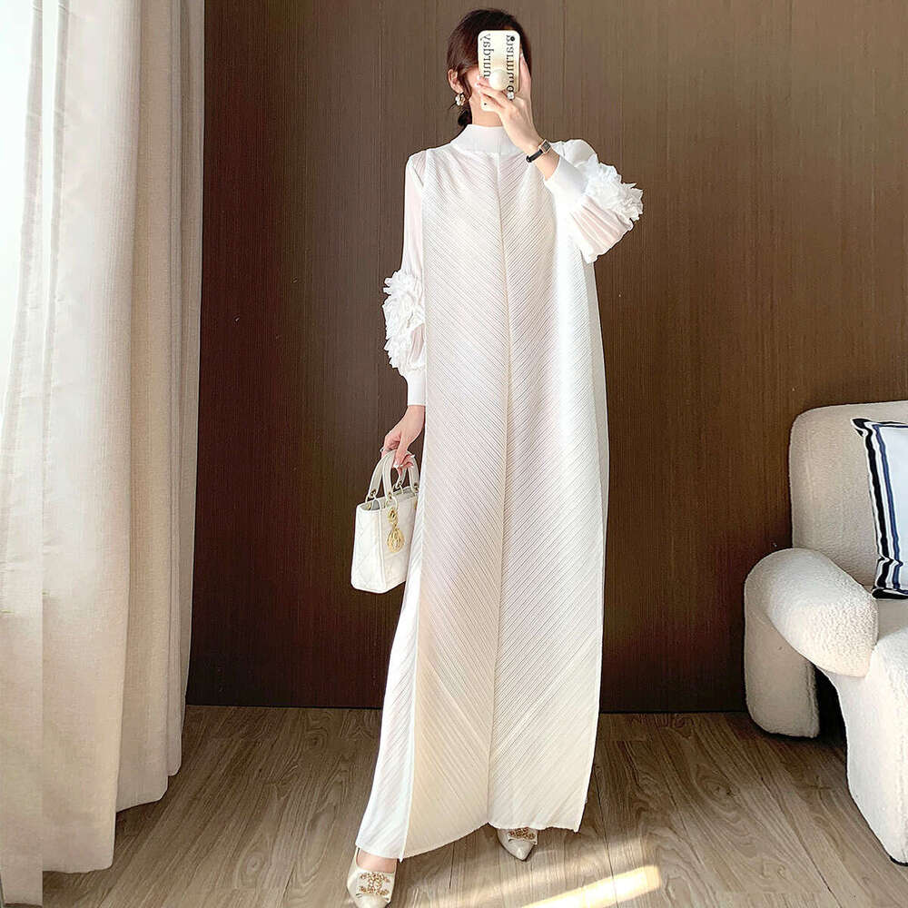 White Skirt Maxi Skirt Fashion Pleated Spring Autumn High End Plus Size Women S Long Dress Long Skirt