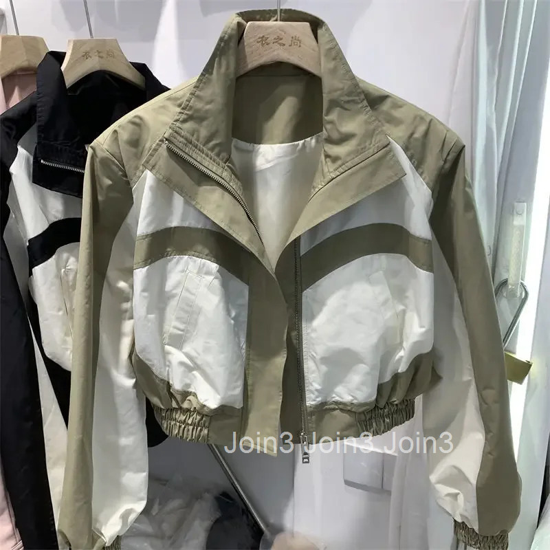 Jackets for Women Stand Neck Long Sleeve Outwear Crop Tops 2025 Ropa Mujer Streetwear Fashion Casual Korean Clothing Y2k Coat